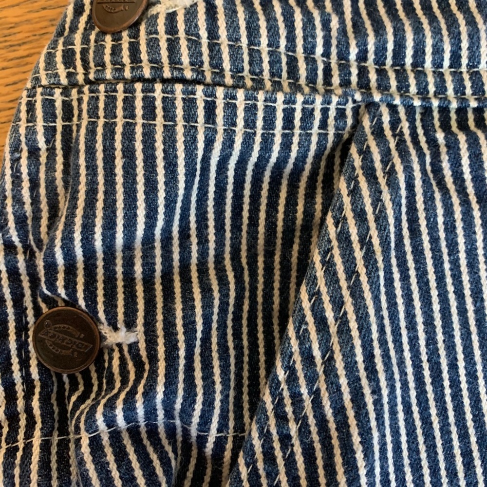 Dickies overalls; stripped